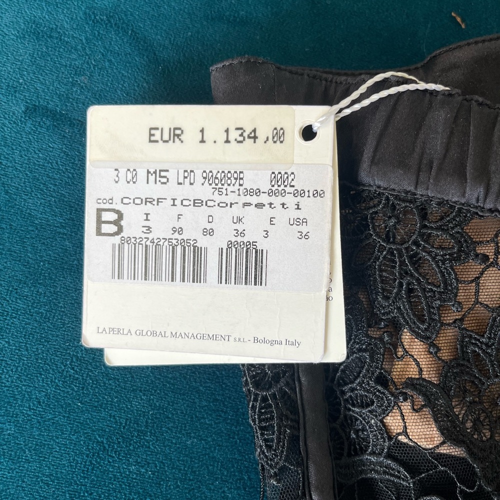 LA PERLA Eden Lace Bustier Strapless Corset Top with removable pads 36B NWT - Picture 9 of 16